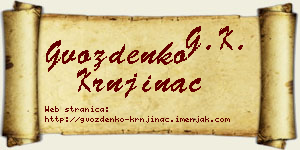 Gvozdenko Krnjinac vizit kartica